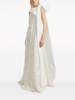 Hanne one-shoulder embroidered gown