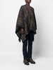 Montieth check-pattern poncho