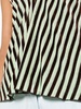 striped V-neck top