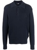 button-front long-sleeved polo shirt