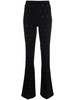 rhinestone-embellished flared trousers