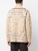 bandana-print jacquard knitted cardigan