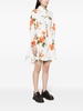 floral-print cotton mini shirtdress