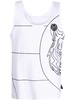 graphic-print scoop-neck tank top