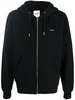 logo-print zip-up hoodie