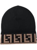 FF-logo intarsia-knit beanie