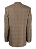 check-pattern notched-lapels blazer 