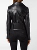 buckled faux-leather biker jacket