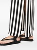 scoop-neck striped long dress