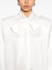 bow-detail satin shirt 