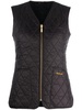 logo-embroidered quilted reversible gilet