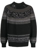 embroidered-design cotton jumper