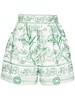 floral-print high-waist shorts