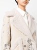 embroidered-paisley shearling coat