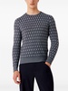 check-pattern wool-blend jumper