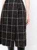 check-pattern high-waist skirt 