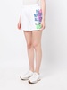 slogan-print elasticated-waist shorts