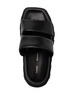 leather open-toe slides