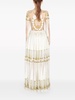 Jardin d'Eden embroidered tulle maxi dress