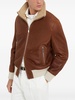 shearling-lining zip-up jacket 