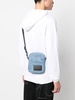 logo-patch monogram-pattern shoulder bag