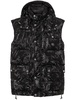 camouflage-print hooded puffer gilet