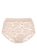 floral-lace high-waisted briefs