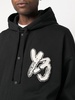 logo-print press-stud hoodie