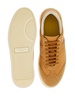 panelled lace-up leather sneakers