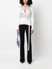 stretch flared trousers