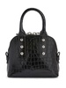 crocodile-print leather tote bag