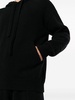 drawstring-hood knitted jumper