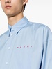 logo-print cotton shirt