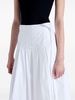 pleated wrap midi skirt