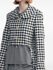 cut-out gingham check jacket