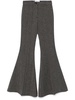 herringbone flared trousers