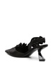 ruffle-detailed satin slingbacks