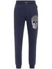 skull-embellished track pants