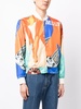 graphic-print bomber jacket