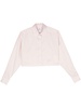 lurex cropped shirt