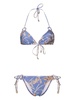 Blue Ottie Ring Floral-Print Bikini