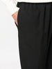 elasticated cotton wide-leg trousers 