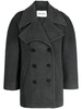 notched-lapels double-breasted coat 