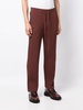 ribbed straight-leg trousers