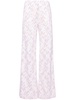 zigzag-woven wide-leg trousers