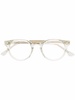 lightweight transparent-effect round glasses