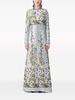 Ramages-embroidered sequinned gown