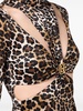 leopard-print cut-out jumpsuit