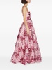 Ribbon Bouquet-print maxi dress