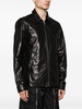 classic-collar leather jacket